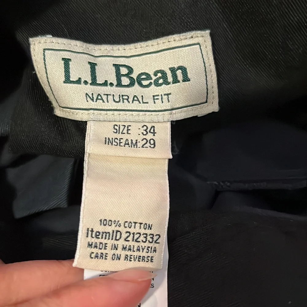 🌷L.L.Bean Natural Fit /Navy Blue /100%Cotton - Picture 7 of 7